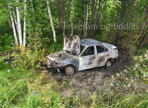 В ХМАО водитель улетел в кювет и врезался в дерево