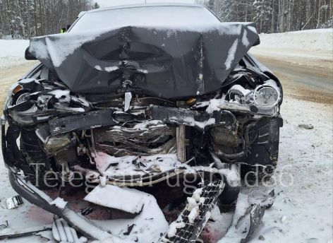 Водитель Opel не выдержал дистанцию и врезался в грузовик на трассе ХМАО
