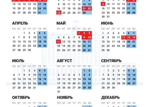 Новогодние каникулы в России продлятся 12 дней