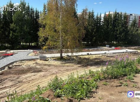 В Тобольске завершают обустройство нового общественного пространства