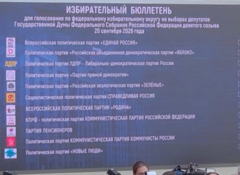 ЦИК провела жеребьевку партий в бюллетене на выборах в Госдуму: «Единая Россия» первая, «Новые люди» последние