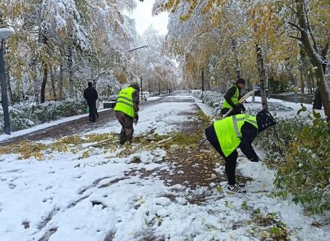 Службы Сургута почти устранили последствия непогоды после суток усиленной работы